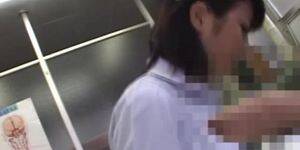 edging sperm sample handjob - Japanese nurse takes sperm sample with tight latex gloves -1 - Tnaflix.com