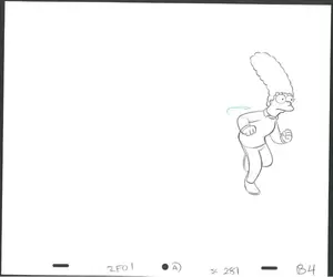 Marge Simpson Porn Pencil Art - The Simpsons Marge Simpson Running Original Production Drawing OPD  Animation UF | eBay