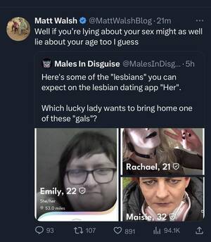 Clown Nazi Lesbian Porn - Sorry Matt, the â€œHERâ€ app is for lesbians, I know it's disappointing there  is no dating app for you to pick up teen girls to impregnate. :  r/ToiletPaperUSA