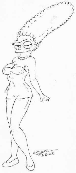 Marge Simpson Porn Pencil Art - Sexy Marge Simpson, in Nick McAllister's Ladies (Some Nude) Comic Art  Gallery Room