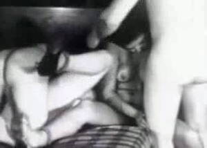 1950s Orgy - vintage - B&W film orgy circa 1950 | xHamster