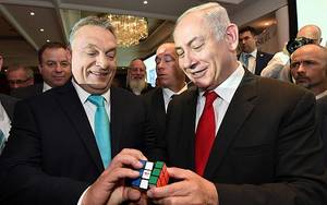 Nazi Love Island Porn - Prime Minister Benjamin Netanyahu and Hungarian Prime Minister Viktor Orban  (L) hold a Rubik's