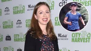 chelsea clinton upskirt - Chelsea Clinton Shows Off Toned Legs in Jogging Shorts: Photos