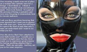 Mask Porn Captions - Castration Captions | MOTHERLESS.COM â„¢