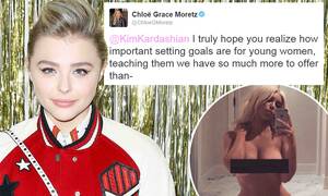 Chloe Grace Moretz Porn Captions - Chloe Moretz tells Kim Kardashian to be a better role model after naked  photo | Daily Mail Online