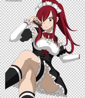 Chained Up Anime Porn Ebony - Erza Scarlet Natsu Dragneel French maid Character, Tied Up, black Hair,  fictional Character, girl png | Klipartz