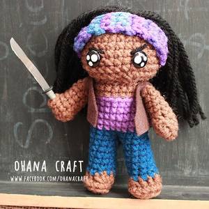 Dead Doll Porn - Michonne from The Walking Dead inspired crochet doll  www.facebook.com/OhanaCraft