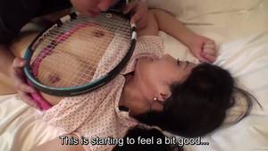 japanese milf uncensored - Uncensored Japanese milf affair with tennis racket Subtitled