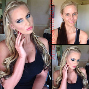 before after - Porn Stars Before and After Their Makeup Makeover. Pheonix Marie