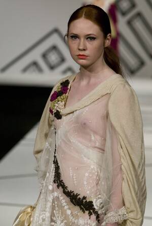 Karen Gillan Porn - Karen Gillan - breasts in see-thru top at Graduate Fashion Show (June 5,  2007) - Other Crap