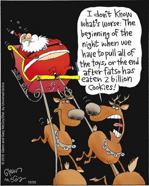 Naughty Santa Cartoon Porn - The Flying McCoys by Glenn McCoy and Gary McCoy for Dec 25, 2013