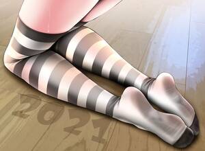 anime hentai knee socks - Striped Kneesocks free hentai porno, xxx comics, rule34 nude art at  HentaiLib.net