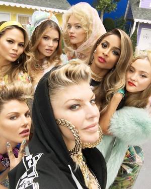 Fergie Celeb Porn - Every model mom in existence turned up for Fergie's cameo-filled video for  â€œMilf Money.