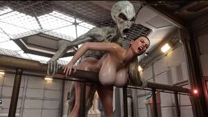 alien shemale monster dick - Alien with Huge Cock drills Busty MILF on a spaceship [BLACKLADDER]