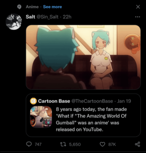 cartoon porn twitter - Literal a cropped porn clip being promoted on the official anime twitter  topic you can't make this shit up : r/AnimeHate