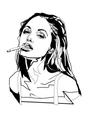 angelina jolie lesbian porn toons - Angelina Jolie Grunge 90s Cinema Black and White - Etsy Denmark