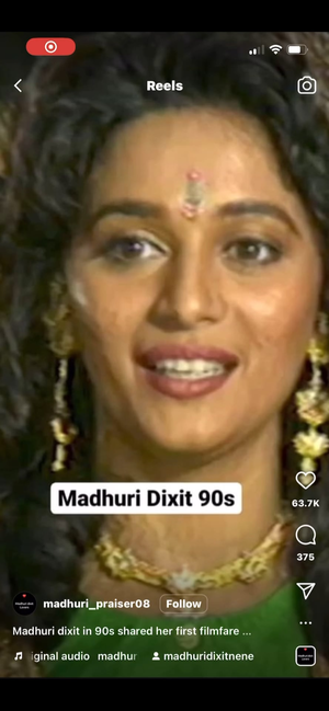 Madhuri - Madhuri Dixit in 90 vs now. Those were the days where you can see actors  with normal skin texture no filter no filler totally relatable. :  r/BollyBlindsNGossip