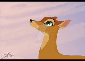 Bambi The Deer Porn - 83720 - safe, artist:dbarts95, mena (bambi), deer, mammal, feral, bambi  (film), disney, 2d, brown body, brown fur, bust, deviantart watermark, doe,  eyelashes, female, fur, letterboxing, obtrusive watermark, outdoors, side  view, signature, solo,