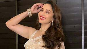 Madhuri Dixit Porn - Madhuri Dixit Nene wears a sheer, floral sari with diamond jewellery |  VOGUE India