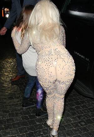 Lady Gaga Big Ass Porn - Lady Gaga Looks Gorgeous While Flashing Booty in Bejeweled Catsuit [PHOTOS]