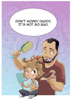 Dad Cartoon Porn - This Moving Comic Strip By A Single Dad Captures The Father-Daughter Bond  Beautifully - ScoopWhoop