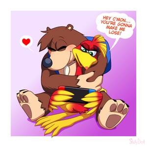 Banjo Kazooie Porn Gender Bend - 138366 - safe, artist:skelly_doll, banjo (banjo-kazooie), kazooie (banjo- kazooie), bear, bird, breegull, fictional species, mammal, red crested  breegull, anthro, banjo-kazooie, nintendo, nintendo switch, rareware,  female, high res, hug, male, paw pads 