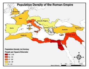 First Century Porn - Population Density of the Roman Empire - 1st century