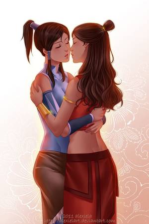 Korra And Katara Porn Lesbos - Commission: Korra and Katara by alexielart on DeviantArt