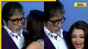 aishwarya xxx - Watch: Aishwarya Rai plants a kiss on 'visibly embarrassed' Amitabh  Bachchan, viral video shocks fans