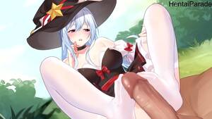 anime sock fetish hentai - Uncensored Hentai White Socks Witch Giving Footjob Anime - FAPCAT