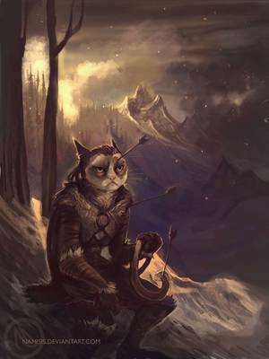 Kharjo Porn - Grumpy Cat as a member of the Khajiit race