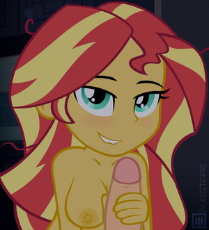 Mlp Sunset Shimmer Porn Pov - 1291161 - explicit, artist:burstfire, sunset shimmer, equestria girls, g4,  bedroom eyes, breasts, busty sunset shimmer, female, grin, handjob, human  penis, lip bite, looking at you, male, male pov, nipples, nudity, offscreen  character,