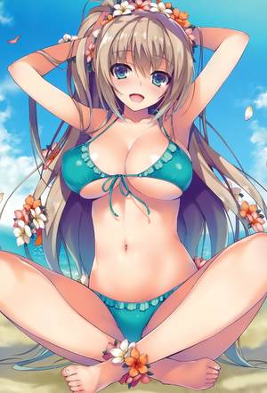 anime bikini cleavage - anime girl