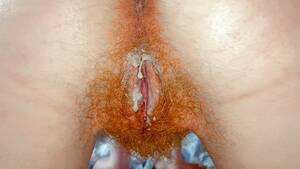 hairy redhead creampie - Redhead pussy slides in close-up during ginger bush creampie fuck. | AREA51. PORN