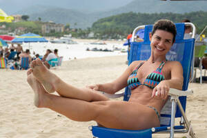 Beach Nudist Mature - 39 Year Old Mature Woman On The Beach And With A Fit Body Stock Photo -  Download Image Now - iStock