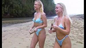 group bikini - Sexy Blondes Wearing Bikinis Have A Group Sex Outdoors