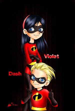 Incredibles Violet And Dash Characters - The Incredibles Sister and Brother- Violet and Dash