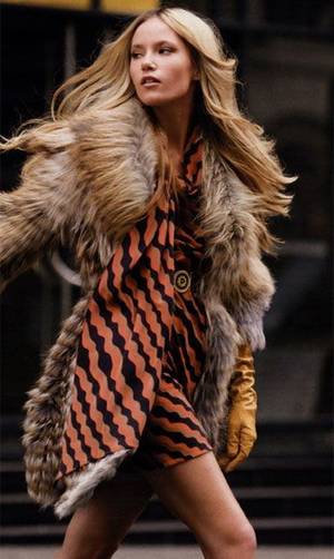 fur coat wild party orgy - Discover this look wearing Camel Faux Fur Coats, Light Orange Asymetric  Dresses, Mustard Gloves - Catch me if you can by fernandafgm styled for  Chic, ...