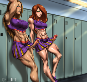 Musles And Her Mom Kim Possible Porn - Rule 34 - 2futas abs athletic athletic futanari balls bimbo blush bonnie  rockwaller bottomless skirt breasts brown hair cheerleader cheerleader  uniform curvy dark-skinned futanari dark skin disney erect nipples erection  erection under