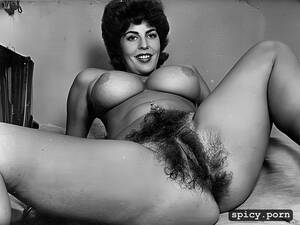 1980s hairy porn - Image of 30 years old, 1980s, very hairy pussy, spread legs, large tits -  spicy.porn