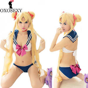 Cartoon Costume Porn - OXOSEXY 2017 porn sexy School Girl students uniform shirt+big bow t-pant  erotic