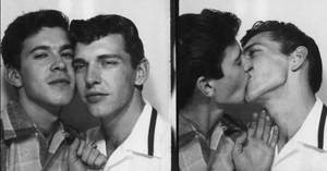 50s couple sex - 1950s Closeted Gay Couple Share An Illegal Kiss In The Safety Of A Photo  Booth [