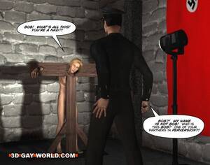 3d Gay Nazi Porn - 3D gay BDSM comics: Hard interrogation of young Leo by severe gay master in  nazi uniform - extreme bondage gay cartoon story