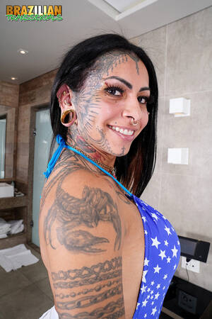 brazilian shemale tattoo - Brazilian Transsexuals: TATTOOED ISABELY FERREIRA IN NEW HOT SOLO