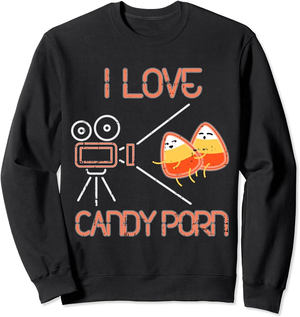 Funny Ghost Porn - Amazon.com: I Love Candy Corn Porn Humor Costume Funny Halloween Gifts  Sweatshirt : Clothing, Shoes & Jewelry