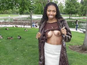 black flashing tits - Sassy Black Flashing Tits n Pussy in Local Park - Pichunter