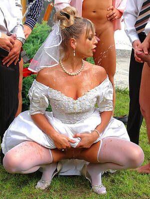 bridal piss orgy - Miss Piss gets pee drenched after taking part in hot all-clothes-on orgy