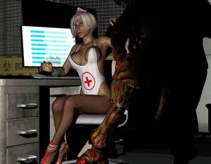 3d Alien Sex With Nurse - Horny blonde 3d nurse getting fucked by an alien with long cock - Pichunter