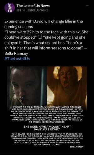 Millie Ramsey Porn - Experience with David will change Ellie in the coming seasons according to  Bella Ramsey : r/ThelastofusHBOseries