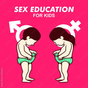 cartoon porn design - Sex education for kids Vector color cartoon flat design illustration -  Vector Stock Vector | Adobe Stock